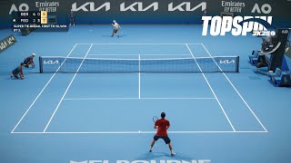 Top Spin 2K25  Roger Federer Vs Matteo Berrettini I Australian Open I Legend Difficulty PS5 [upl. by Leoj714]