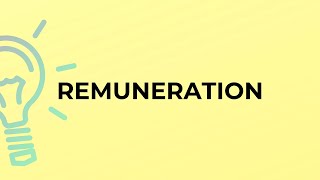 What is the meaning of the word REMUNERATION [upl. by Felita]