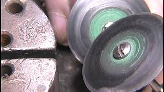 How to hand sharpen a bright cut carbide graver and use it with the 65 hand engraving machine [upl. by Dryfoos]