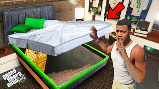 GTA 5  I Found The Most Secret Underground Base Under Franklins Bed GTA 5 Mods [upl. by Assenay]