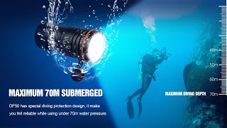 diving flashlight reviewTrustFire DF50 [upl. by Enidlarej]