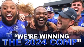 UFC Legend Jon Bones Jones joins Canterbury Bulldogs PreSeason  NRL 2024 [upl. by Ayikur]