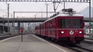 Die RhB und SBB in Felsberg Februar 2011 [upl. by Steffy]