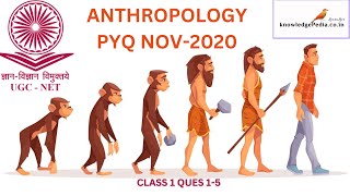 UGC NET JRF ANTHROPOLOGY NOV 2020 PYQ MCQ 15 CLASS 1 KnowledgePediaOfficial [upl. by Feledy]