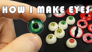 How to make EYEBALLS for my polymer clay creations [upl. by Lamahj]