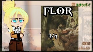 AOT REACT  EREN VS TITAN FÊMEA 44  FLOR [upl. by Dusa]