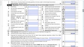 How to fill out a selfcalculating Schedule C Profit or Loss From Business [upl. by Oona]