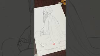 Dhan Shri Guru Arjan Dev Ji Drawing🪯 drawing howtodraw kiratjotsingharts shorts guruarjandevji [upl. by Enier624]