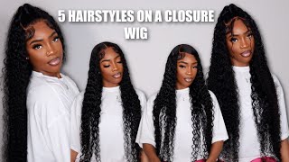 Beginner Friendly 36 inch 5X5 Closure Wig Install  5 Different Hairstyles ft Asteria Hair [upl. by Einnos]