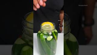 SPICY TANGY SOUR CUCUMBER PICKLES asmr shorts short [upl. by Harlin]