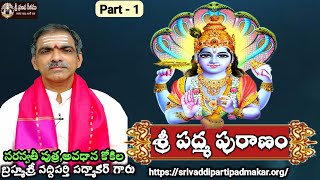 1 శ్రీ పద్మ పురాణం మంథని  2016  Sri Padma Puranam  2016 By Brahmasri Vaddiparti Padmakar Garu [upl. by Nesahc818]