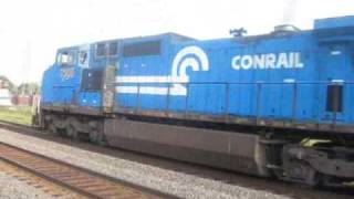 Conrail Dash 840CW 7309 pulls MA2 through Bound Brook [upl. by Elspeth901]