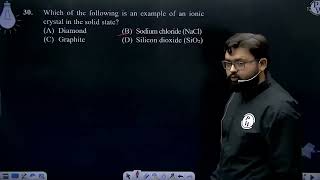 Which of the following is an example of an ionic crystal in the solid state [upl. by Jo-Anne]