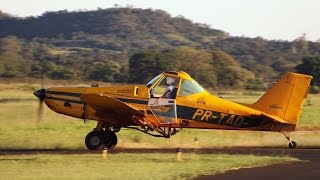 Decolagem  Piper PA36 Pawnee Brave  PRTAD [upl. by Ynattib]