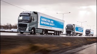 Volvo Trucks  Explaining the advantages with platooning [upl. by Lathrope39]