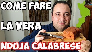 Come fare la Nduja Calabrese a Casa  How to Make Calabrian Nduja [upl. by Oidualc]