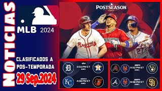 Clasificados Eliminados Panorama Postemporada en vivo ⚾ 29 Septiembre 2024  Beisbol Grandes Ligas [upl. by Ynittirb]