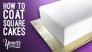 How to Coat Square or Rectangle Shaped Cakes with Fondant  Yeners Cake Tips with Serdar Yener [upl. by Prosper]