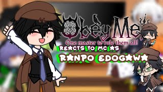 obey me Reacts to Mc as ranpo Edogawa  bsd x obey me Yvonnex [upl. by Palma542]