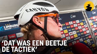 Dit zei Mathieu van der Poel na een aanvallende koers op het EK wielrennen 2024  WIELERFLITS [upl. by Fronia]