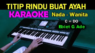 TITIP RINDU BUAT AYAH  Ebiet G Ade  KARAOKE Nada Wanita CDO [upl. by Golub]