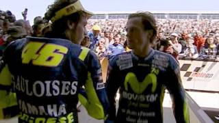 Rossi e Gibernau nel parco chiuso [upl. by Chiles]