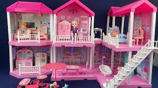 8 Minutes Satisfying with Unboxing Princess Villa Play Set Review Toys  ASMR [upl. by Ayekehs383]