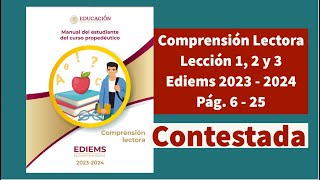 Ediems Curso Propedeutico  Comprensión Lectora pag 6  25 [upl. by Orual826]