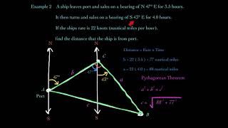 Bearing  Solving Right Triangles  Trigonometry [upl. by Bel]