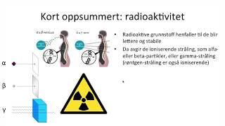 Naturfag  Radioaktivitet og ioniserende stråling [upl. by Nairb]