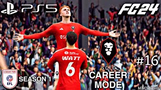 Salford City Career Mode Season 1 EFL League Two Episode 16  Realistic Graphic Gameplay  FC24 PS5 [upl. by Neelloc893]