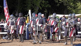 Medieval Knights Team USA v England 16v16 at Scone Palace Scotland for IMCF 2018 World Championship [upl. by Woodie762]