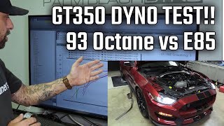 2019 GT350 DYNO Stock vs 93 Tune vs E85 Tune [upl. by Attelrac]