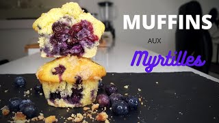 MUFFINS AUX MYRTILLES  MOELLEUX ET FONDANT  Streusel à la cannelle [upl. by Hermia]