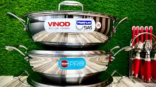 Best triply steel kadai in India Hawkins vs Vinod vs Maxima Best steel cookware [upl. by Sheff71]