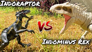 INDOMINUS REX VS INDORAPTOR  STOP MOTION TOY MOVIE JURASSIC WORLD [upl. by Nivlac880]