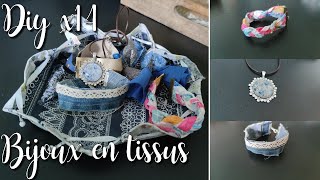 Diy x14  bijoux en tissus [upl. by Dremann997]