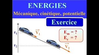 ENERGIES mécanique cinétique potentielle  EXERCICE  PHYSIQUE  3ème  SECONDE [upl. by Ahsiela]