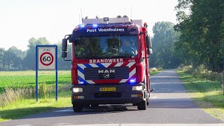 Prio 1 brandweer Veenhuizen naar brandalarm bij DJI [upl. by Attelrac]