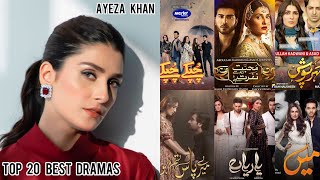 Ayeza khan Top 20 Best Drama List😱showbizwithaj pakistanidrama ayezakhan viralvideo bestdramas [upl. by Nwahc504]