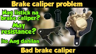 Brake caliper problem  Sticking brake caliper  how to clean caliper slide pin  motodave [upl. by Wandy578]