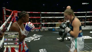 Claressa Shields runs down on Savannah Marshall in NewCastle [upl. by Aicinod261]