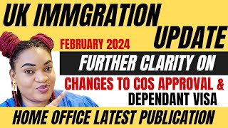 LATEST UKVI UPDATE FURTHER CLARITY ON COS ALLOCATION CHANGES TO CARE WORKER DEPENDANT VISA 2024 [upl. by Ahsied]