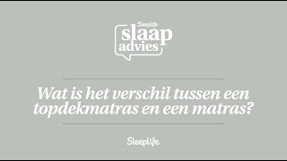 Wat is het verschil tussen een topdekmatras en een matras [upl. by Bacchus886]