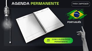 Agenda Permanente PDF para Imprimir Personalize e Organize Seu Tempo [upl. by Nede]