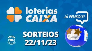 Loterias CAIXA Milionária Quina Lotofácil e mais 22112023 [upl. by Ativahs]