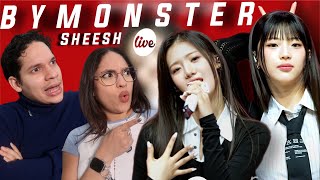 Lets find out what they sound LIVE Waleska amp Efra react to BABYMONSTER  Sheesh on Its Live [upl. by Arraic]