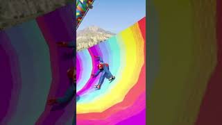 GTA 5 Ultimate Water Slide Ragdoll Spiderman  Epic Moment [upl. by Cadel]