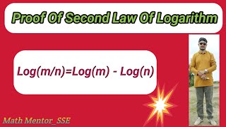 Proof Of Second Law of Logarithm [upl. by Mateusz]