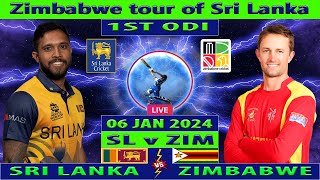 Sri Lanka vs Zimbabwe  SL vs ZIM  1st ODI Match of Zimbabwe tour of Sri Lanka  Cricket Info Live [upl. by Chiquia283]